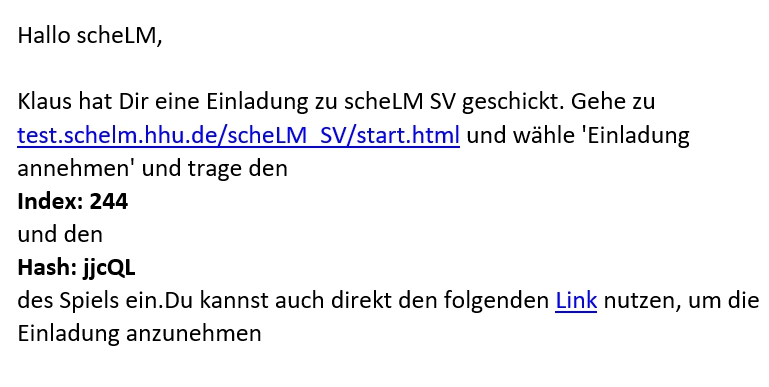 Beispiel einer Einladungs-Mail