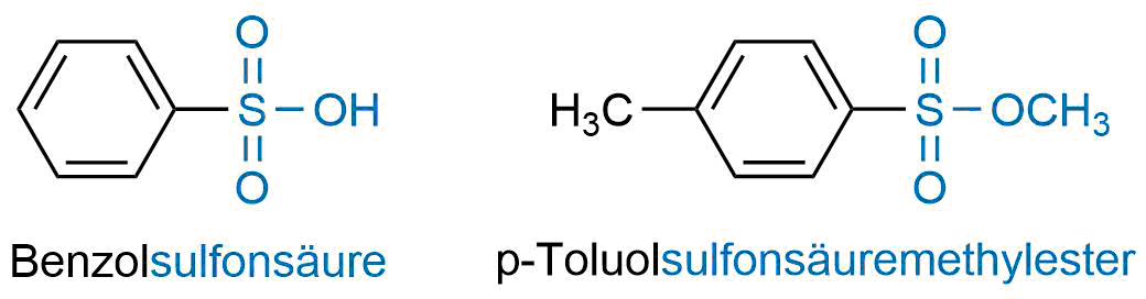 Nomenklatur fr Sulfonsäure
                  und Sulfonsäureester